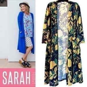 Lularoe NWT Women's Sarah Floral Open Front Duster Cardigan for‎ Layering